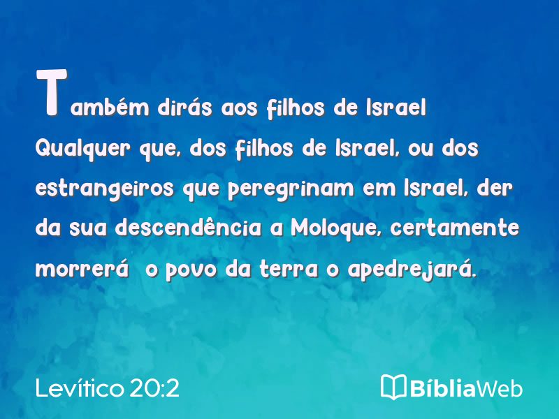 Levítico 20:2 em imagem para compartilhar