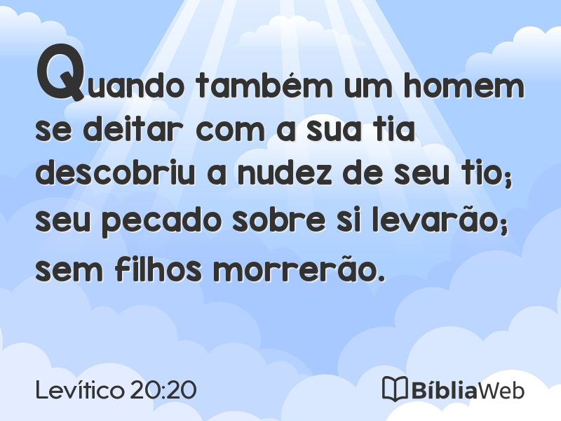Levítico 20:20 em imagem para compartilhar
