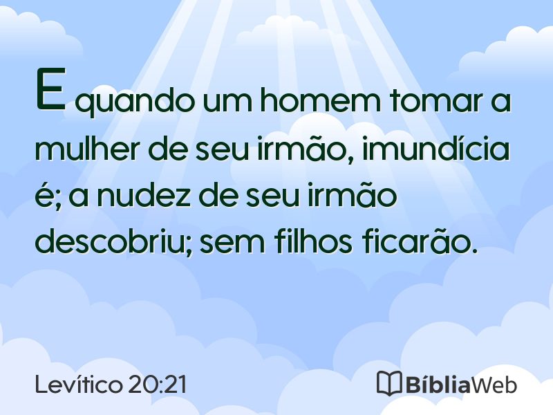 Levítico 20:21 em imagem para compartilhar