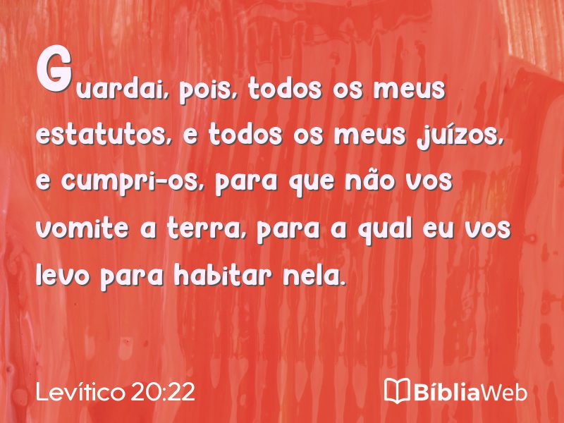 Levítico 20:22 em imagem para compartilhar