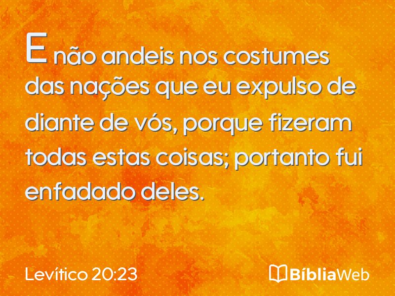 Levítico 20:23 em imagem para compartilhar