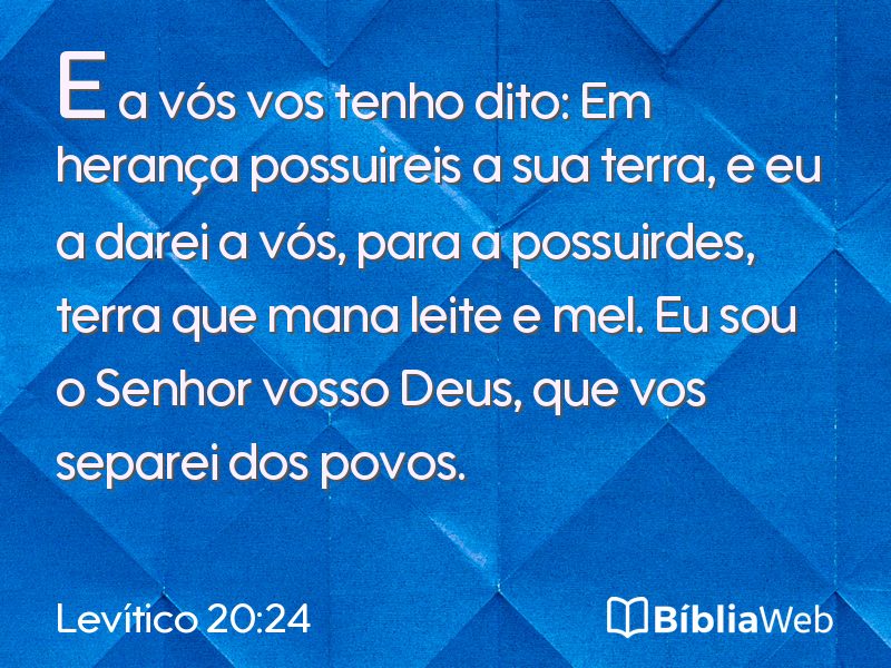 Levítico 20:24 em imagem para compartilhar
