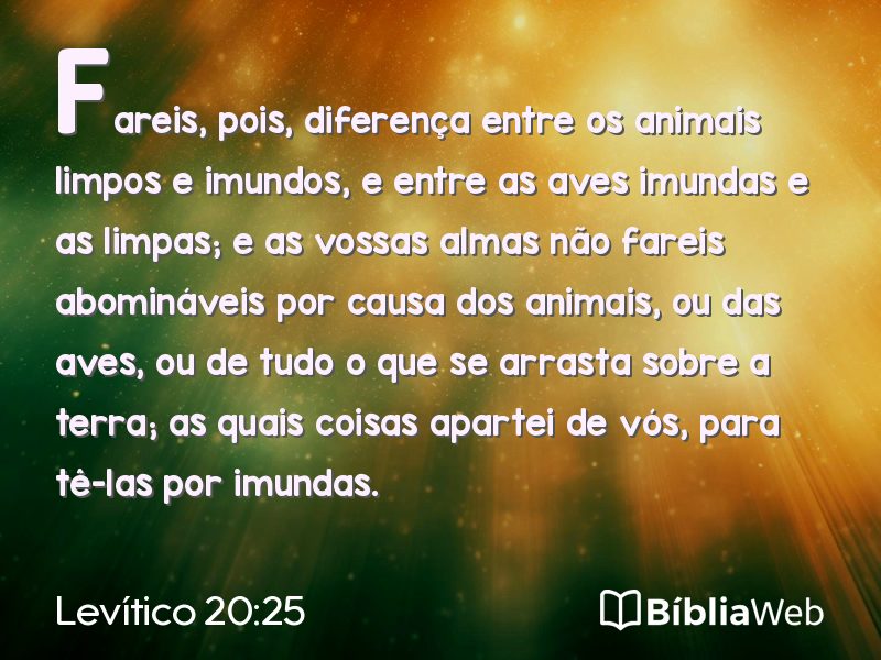 Levítico 20:25 em imagem para compartilhar