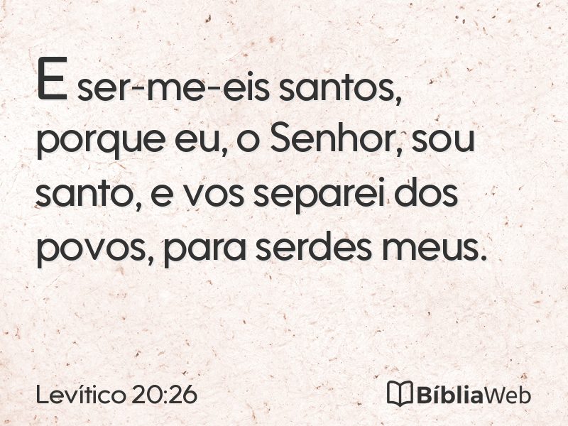 Levítico 20:26 em imagem para compartilhar