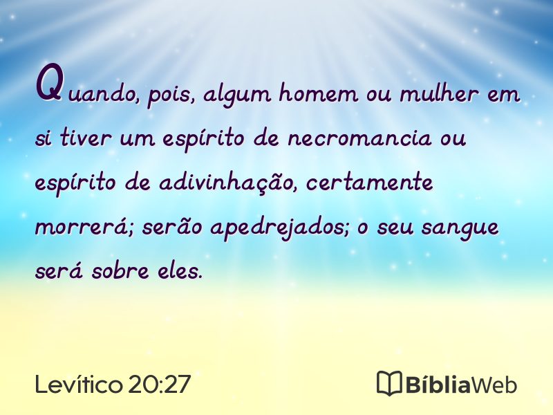 Levítico 20:27 em imagem para compartilhar