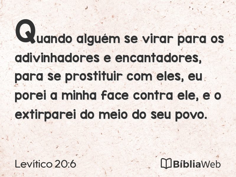Levítico 20:6 em imagem para compartilhar