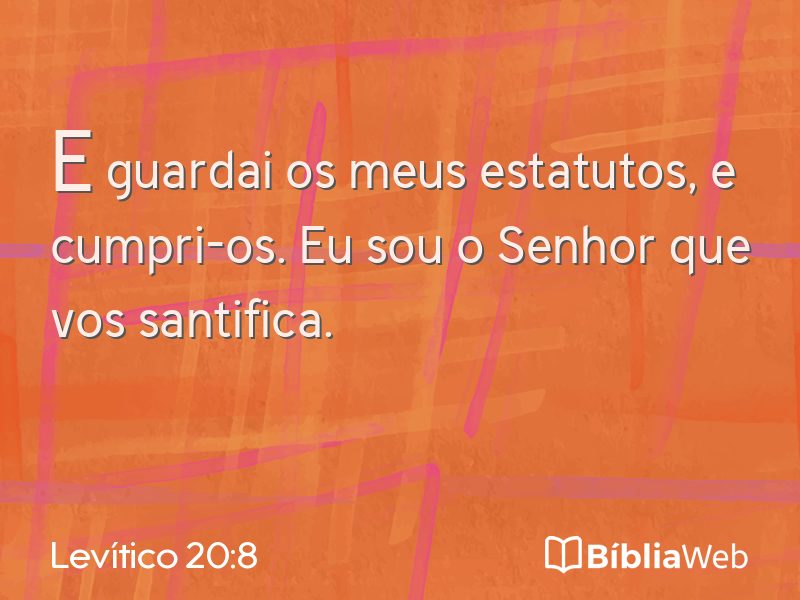 Levítico 20:8 em imagem para compartilhar