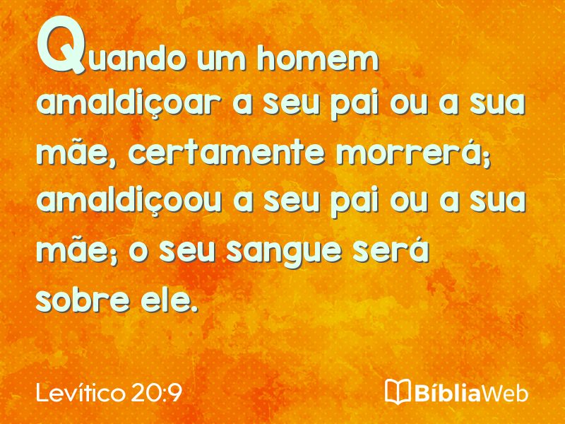 Levítico 20:9 em imagem para compartilhar