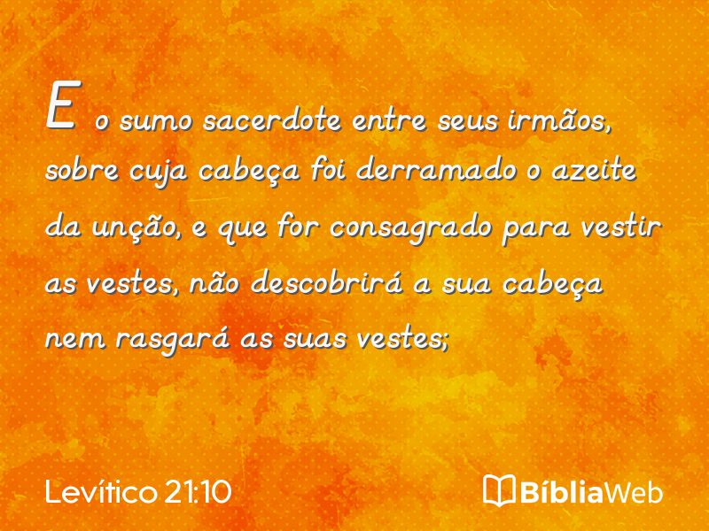 Levítico 21:10 em imagem para compartilhar