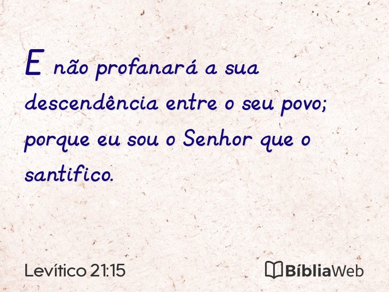 Levítico 21:15 em imagem para compartilhar
