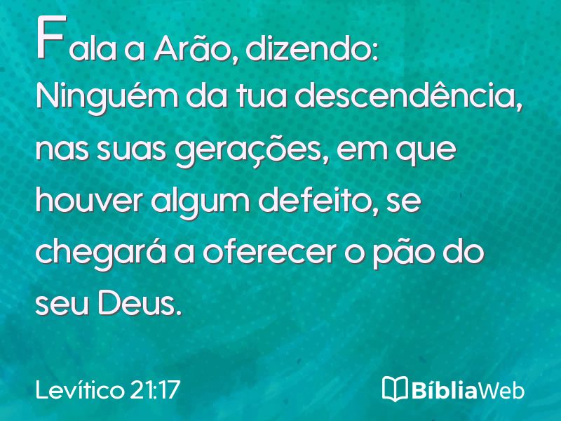 Levítico 21:17 em imagem para compartilhar