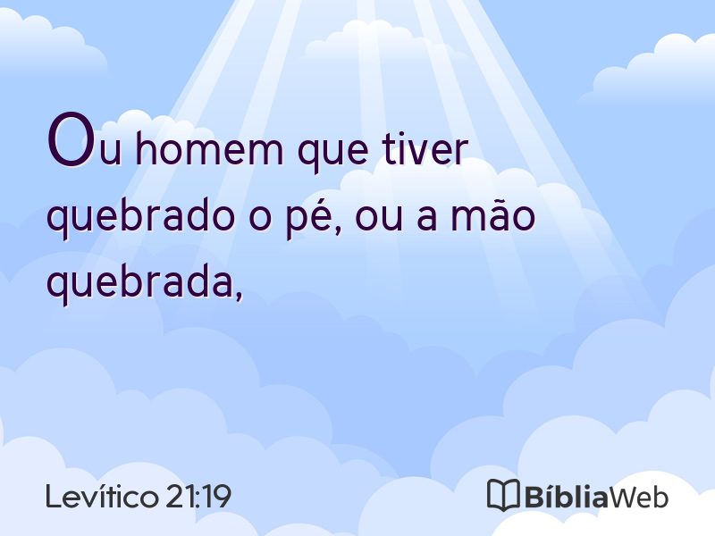 Levítico 21:19 em imagem para compartilhar