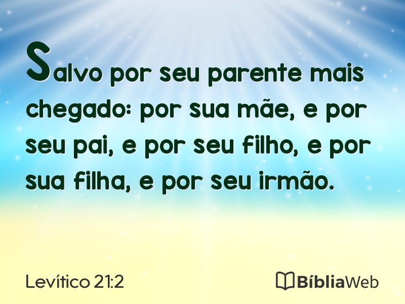 Levítico 21:2 em imagem para compartilhar
