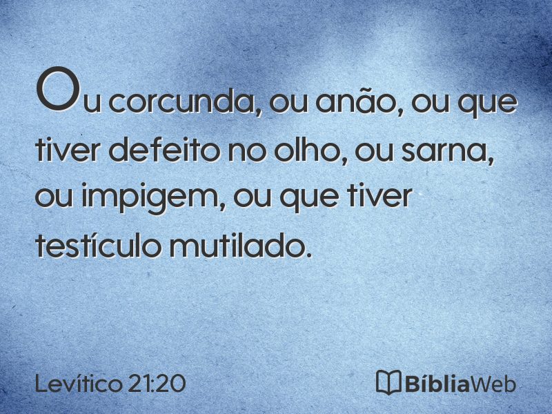 Levítico 21:20 em imagem para compartilhar