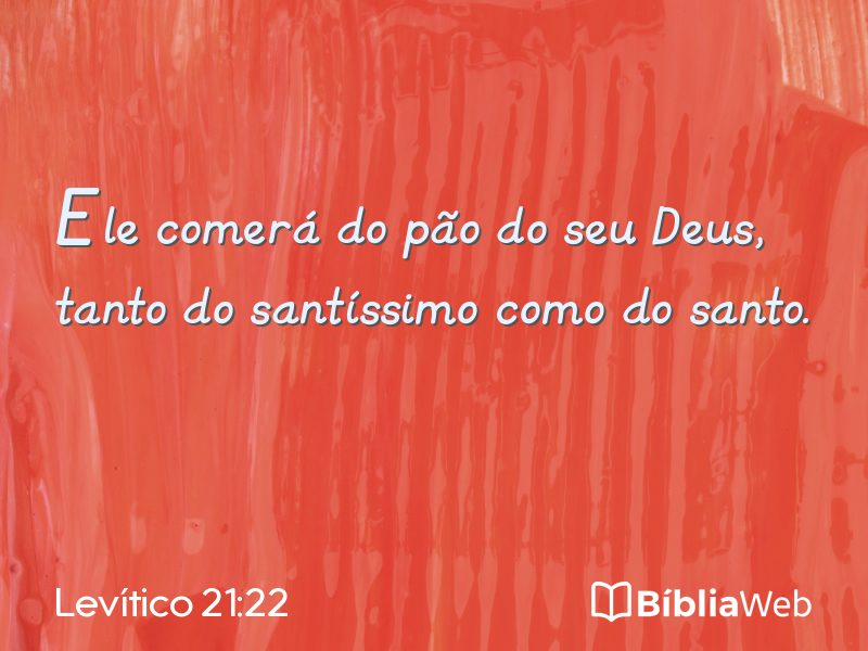 Levítico 21:22 em imagem para compartilhar