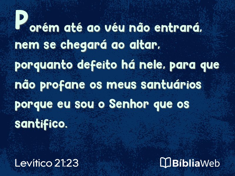 Levítico 21:23 em imagem para compartilhar