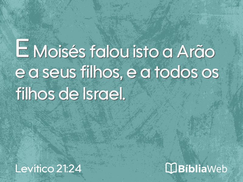 Levítico 21:24 em imagem para compartilhar