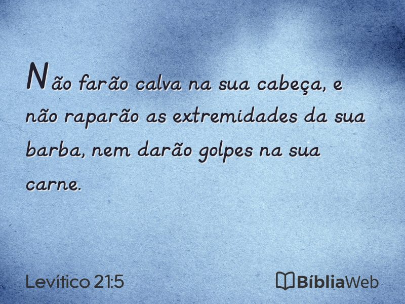 Levítico 21:5 em imagem para compartilhar