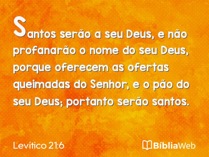 Levítico 21:6 em imagem para compartilhar