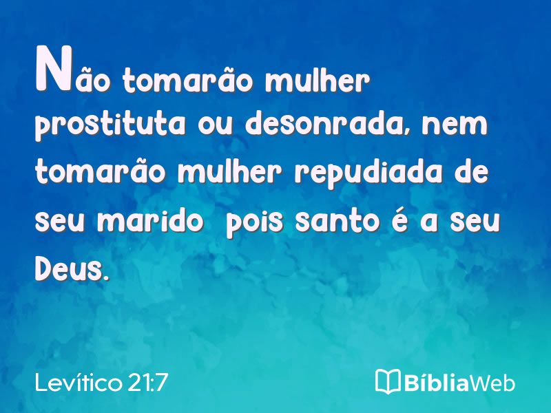 Levítico 21:7 em imagem para compartilhar