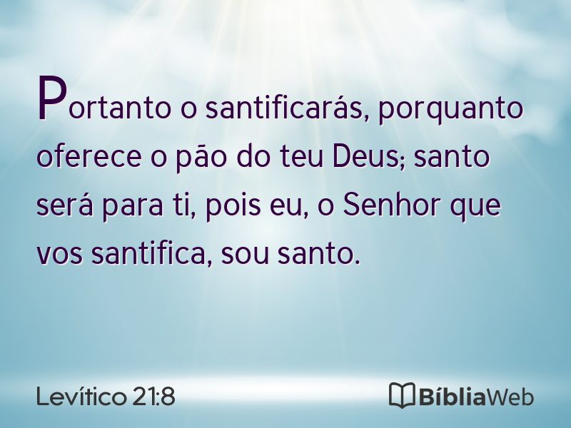 Levítico 21:8 em imagem para compartilhar