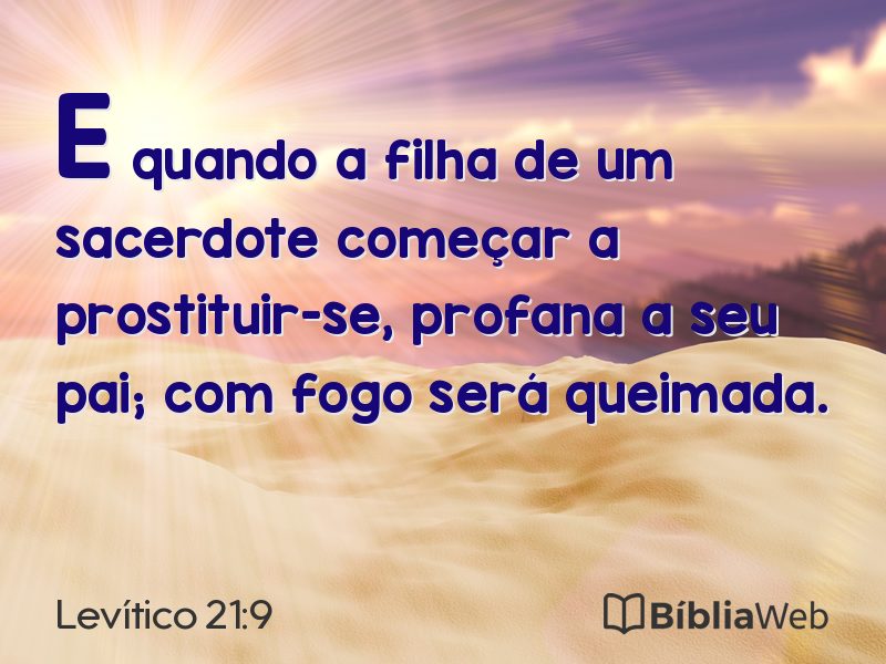 Levítico 21:9 em imagem para compartilhar