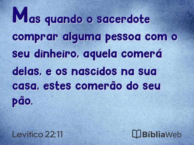 Levítico 22:11 em imagem para compartilhar