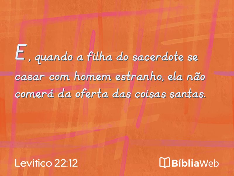 Levítico 22:12 em imagem para compartilhar