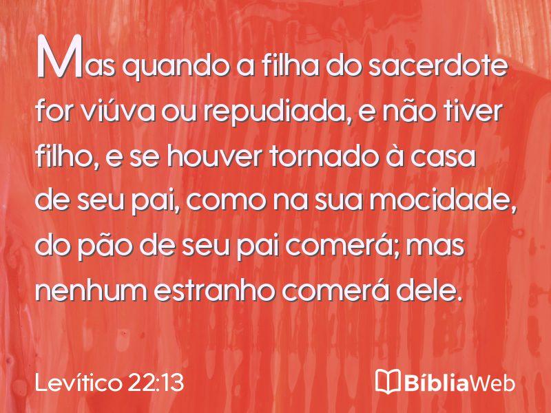 Levítico 22:13 em imagem para compartilhar