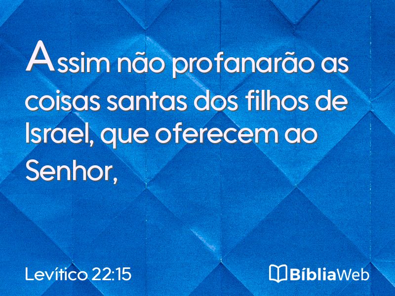 Levítico 22:15 em imagem para compartilhar