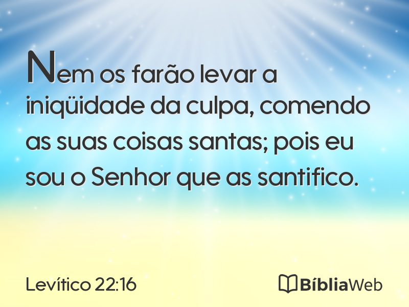 Levítico 22:16 em imagem para compartilhar