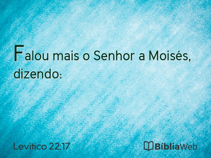 Levítico 22:17 em imagem para compartilhar
