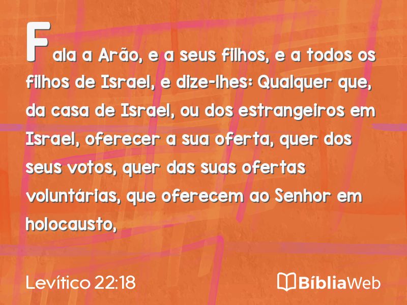 Levítico 22:18 em imagem para compartilhar