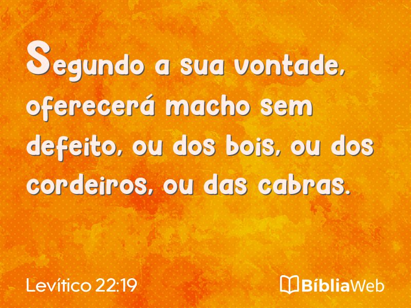 Levítico 22:19 em imagem para compartilhar