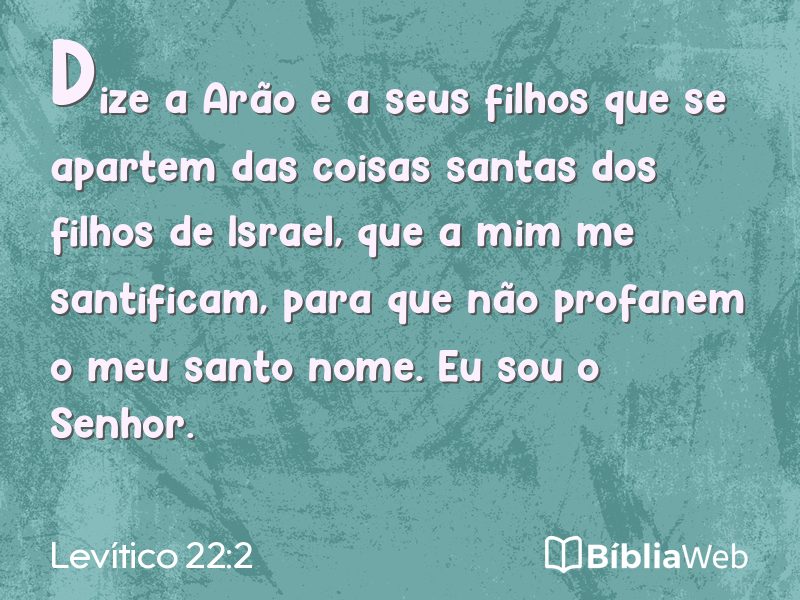 Levítico 22:2 em imagem para compartilhar