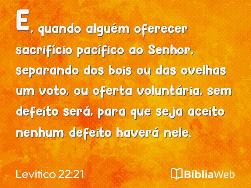 Levítico 22:21 em imagem para compartilhar