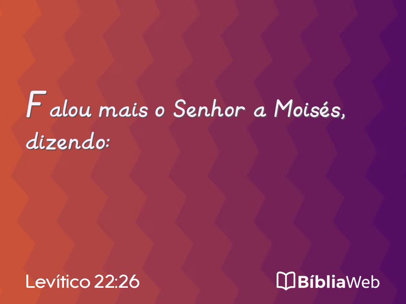 Levítico 22:26 em imagem para compartilhar