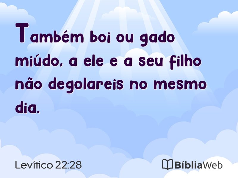 Levítico 22:28 em imagem para compartilhar