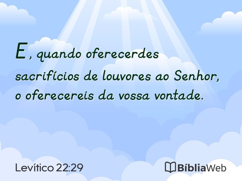 Levítico 22:29 em imagem para compartilhar