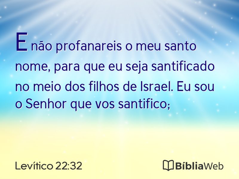 Levítico 22:32 em imagem para compartilhar
