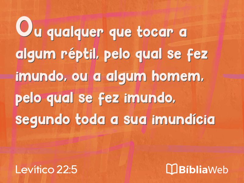 Levítico 22:5 em imagem para compartilhar