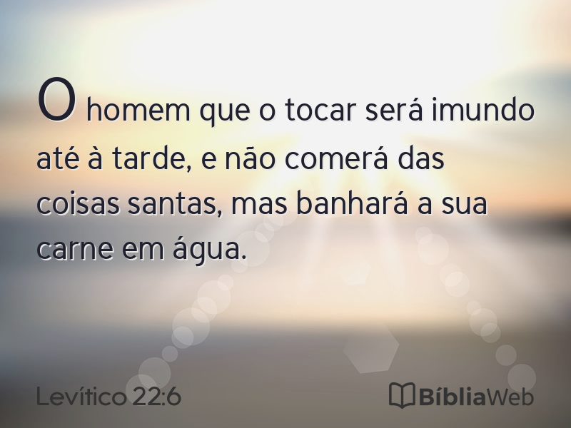 Levítico 22:6 em imagem para compartilhar