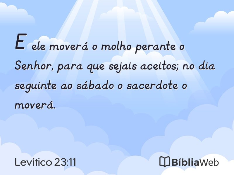 Levítico 23:11 em imagem para compartilhar