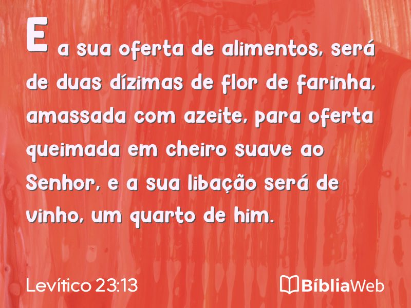 Levítico 23:13 em imagem para compartilhar