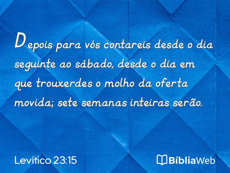 Levítico 23:15 em imagem para compartilhar