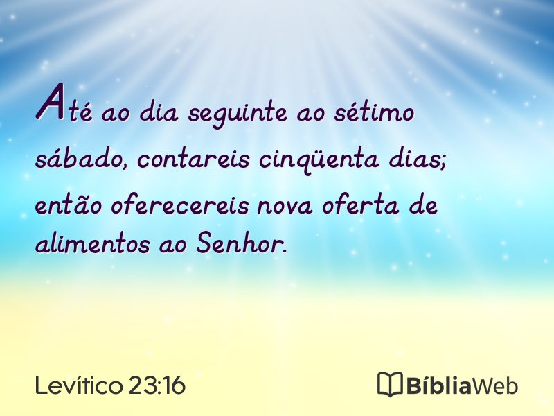 Levítico 23:16 em imagem para compartilhar