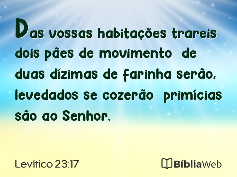 Levítico 23:17 em imagem para compartilhar