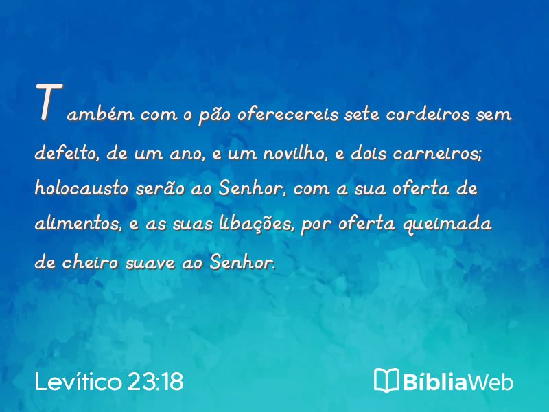Levítico 23:18 em imagem para compartilhar