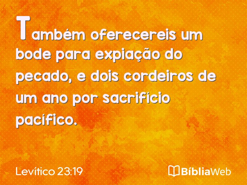 Levítico 23:19 em imagem para compartilhar