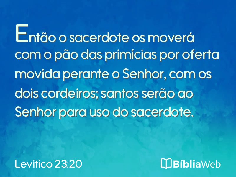 Levítico 23:20 em imagem para compartilhar